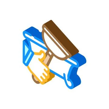 Bath repairs isometric icon vector illustration Stock Illustration