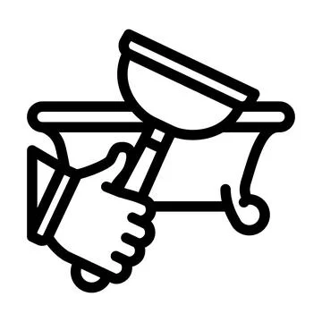 Bath repairs line icon vector illustration Stock Illustration