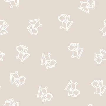 Bath repairs line vector seamless pattern Stock Illustration