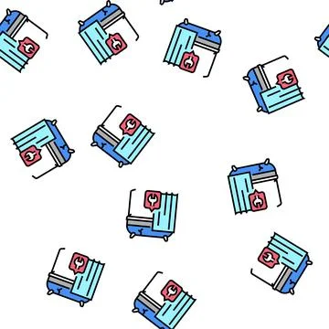 Bath repairs vector seamless pattern Illustrazione stock