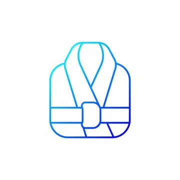 Bath robe gradient linear vector icon Stock Illustration