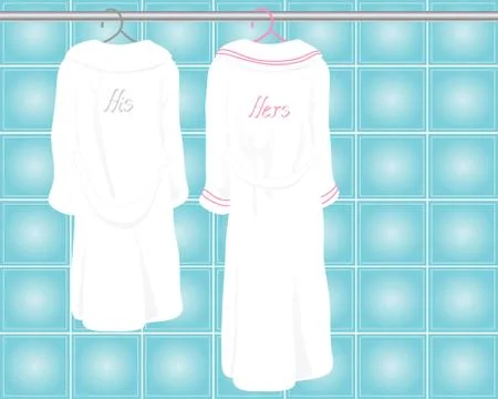 Bath robes Stock Illustration