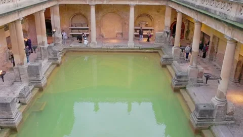 Bath: The Roman Baths, Bath, South of England Stock-Footage 325493164