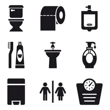 Bath room elements Stock Illustration