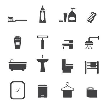 Bath room set Stock Illustration