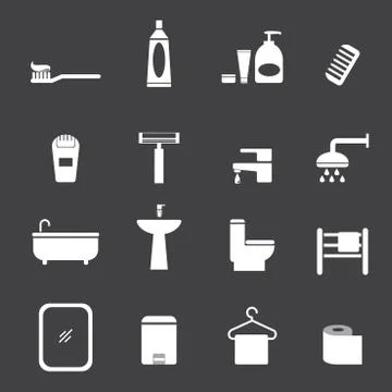 Bath room set Stock Illustration