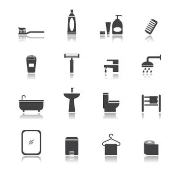 Bath room set Stock Illustration