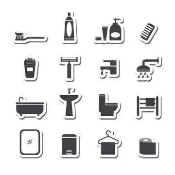 Bath room set Stock Illustration