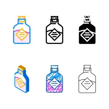 Bath salt color icon forms vector 스톡 일러스트