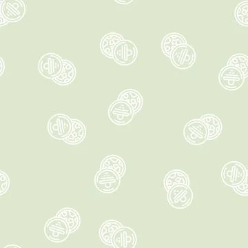 Bath salt container line seamless pattern Stock Illustration