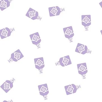 Bath salt glyph vector seamless pattern 스톡 일러스트