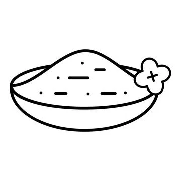 Bath Salt Line Icon Stock Illustration