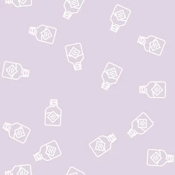 Bath salt line vector seamless pattern Illustrazione stock