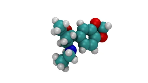 Bath salts, molecular model 스톡 동영상 64803509