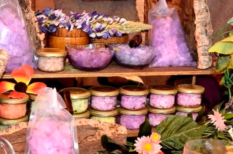 Bath salts Stock Photos