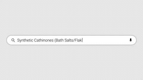 Bath salts text typing in search balk animation on white screen in 4k Stock Footage 292538454