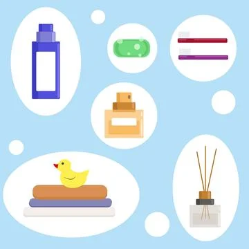 Bath set Stock Illustration