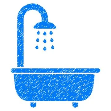 Bath Shower Grainy Texture Icon Stock Illustration