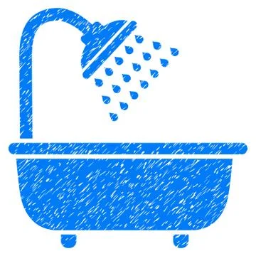 Bath Shower Grainy Texture Icon Stock Illustration