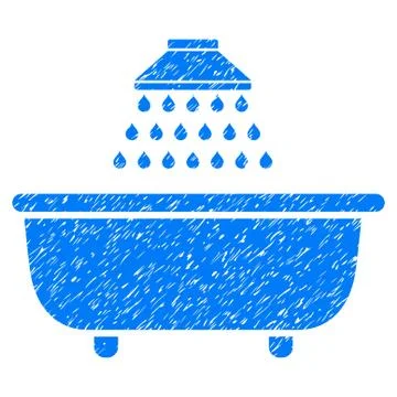Bath Shower Grainy Texture Icon Stock Illustration