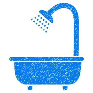 Bath Shower Grainy Texture Icon Stock Illustration