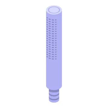Bath shower head icon isometric vector. Water spray Stock Illustration
