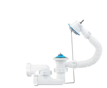 Bath siphon isolated on white background Stock Photos