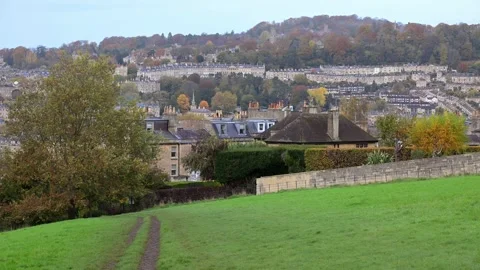Bath skyline walk way Stock Footage 321460996
