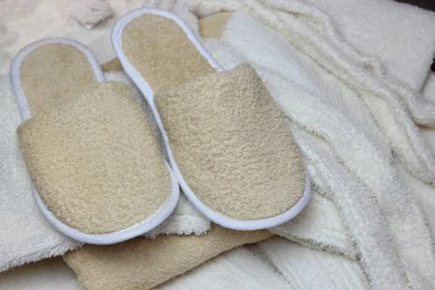 Bath slippers and bathrobe Photos