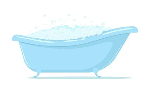 Bath with soap foam Stock Illustration