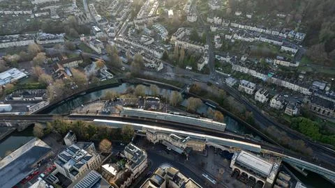 The Bath Spa Railway. Stock Photos