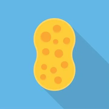 Bath sponge flat icon Stock Illustration