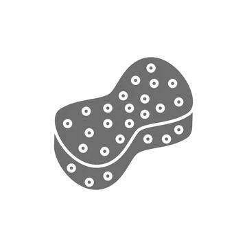 Bath sponge grey icon. Isolated on white background 스톡 일러스트