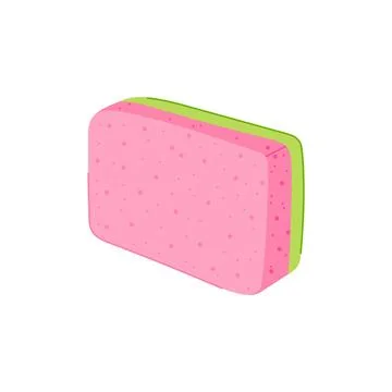 Bath sponge hygiene cartoon vector illustration Illustrazione stock