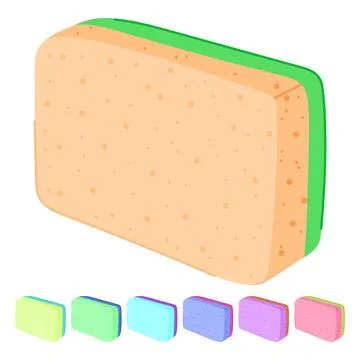 Bath sponge hygiene vector cartoon graphic Stockillustratie