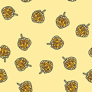Bath sponge hygiene vector seamless pattern 스톡 일러스트