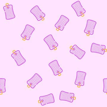 Bath sponge hygiene vector seamless pattern Stock Illustration