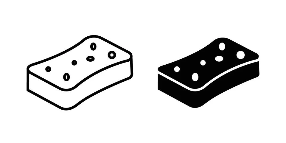 Bath sponge icon design. Simple Vector illustrations.. Stock Illustration