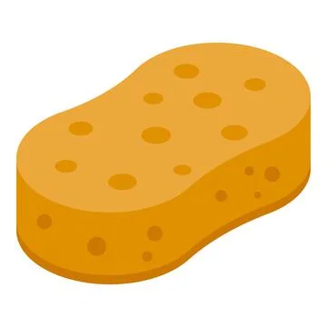 Bath sponge icon, isometric style Illustrazione stock