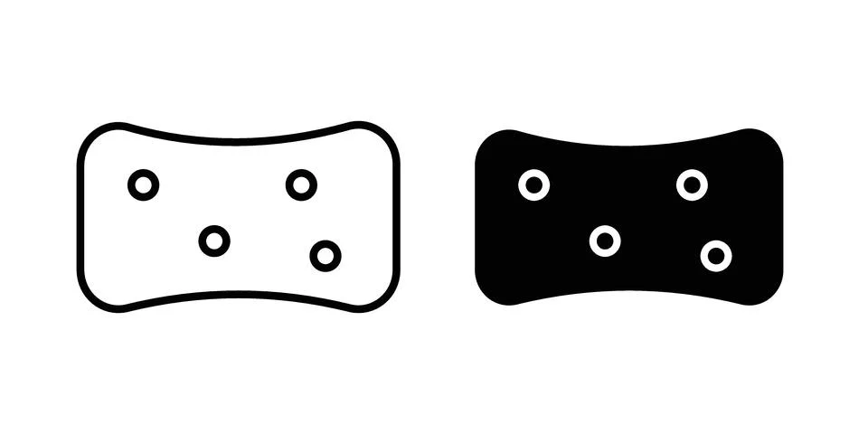 Bath sponge icon set, collection of vector icons Stock Illustration
