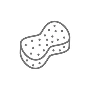 Bath sponge line icon. 스톡 일러스트