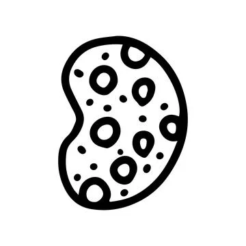 Bath sponge line vector doodle simple icon Illustrazione stock