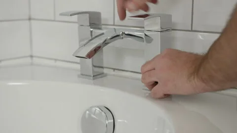 Bath Taps installation Stock Footage 260336903