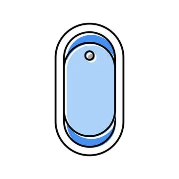 Bath top view color icon vector illustration Stock Illustration