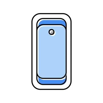 Bath top view color icon vector illustration Illustrazione stock