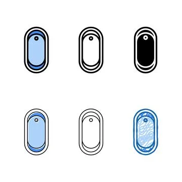 Bath top view color icon designs vector イラスト素材