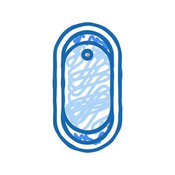 Bath top view icon doodle illustration 库存插图