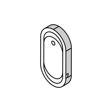 Bath top view isometric icon vector illustration Stockillustratie