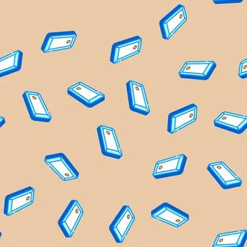 Bath top view isometric icon seamless pattern Illustrazione stock