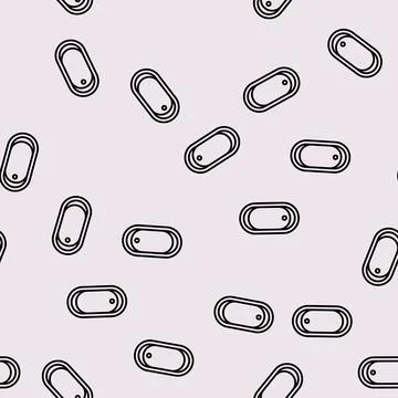 Bath top view line seamless pattern Stock Illustration